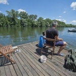 Chata Mobilný domček priamo pri brehu rieky Váh